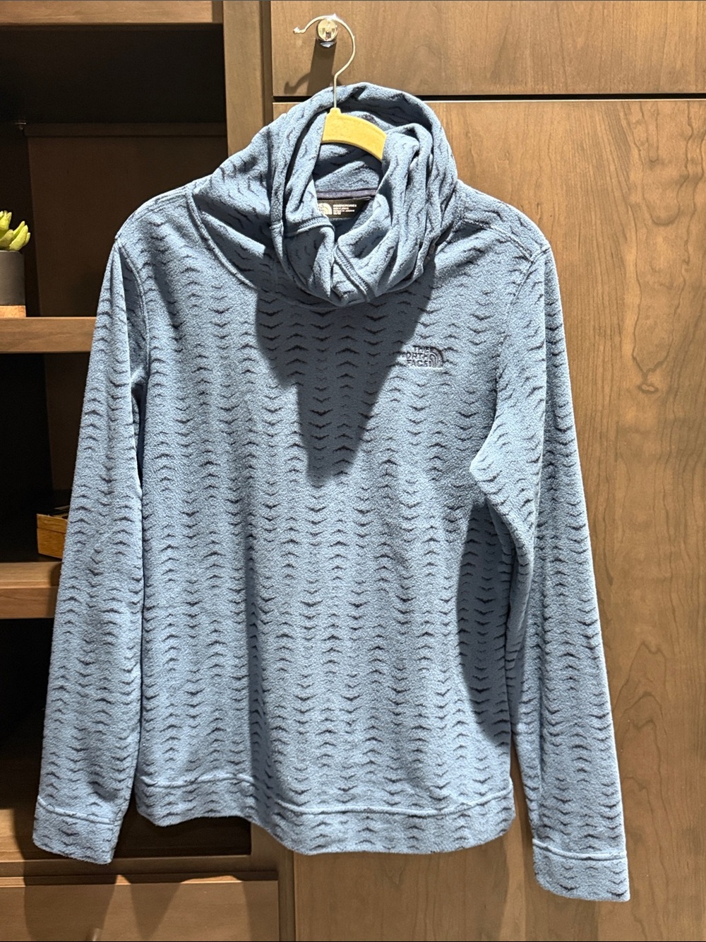 The North Face Blue Funnel-Neck Fleece Pullover